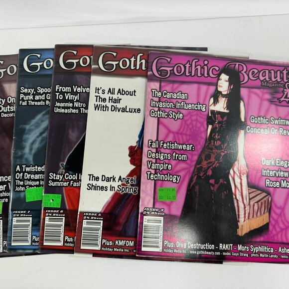 Gothic Beauty Fashion Magazines set of 5 Issues 3, 5, 6, 7, 8 - Picture 1 of 10